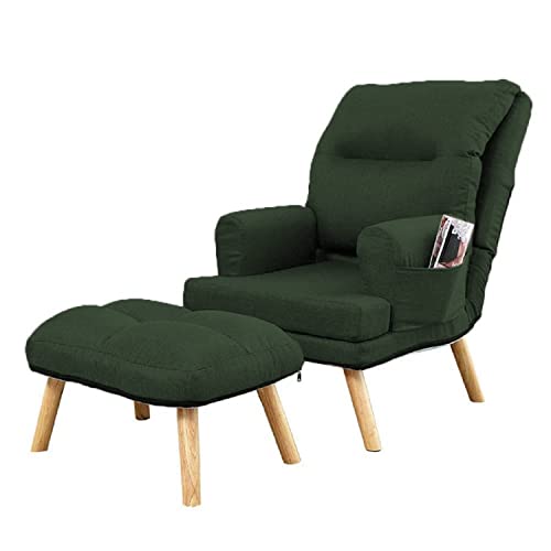 Grekpol-Sessel NEMO, moderner Sessel für Wohnzimmer, Schlafzimmer mit 5-Stufen-Verstellung, skandinavischer Stil (Grün Samoa 06) von Grekpol