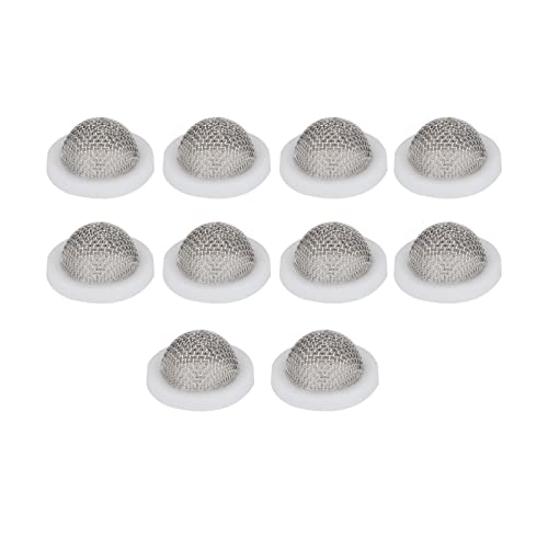 10-Pcs Silikon-flache Unterlegscheibe 19mm OD, 11mm ID, 3mm Stärke mit 60 Mesh Filter, Dichtung und Filter für Duschschlauch (weiß) von Grekywin