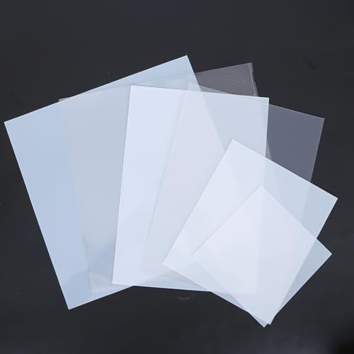 Grekywin 24 Blatt Blanko-Schablone – 30,5 x 30,5 cm, 0,1 mm, transparente PET-Schablone zum Laserschneiden, Vinylschneiden, DIY-Malvorlagenmaterial von Grekywin