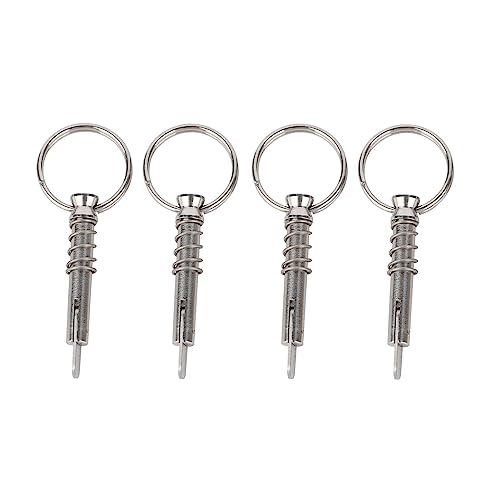 Grekywin Schnellspannstifte, 4 Stück, Durchmesser 6,3 mm, Gesamtlänge 76 mm, Bimini-Oberstift, 316 Edelstahl, Marine-Zubehör für Bootsüberdachung von Grekywin