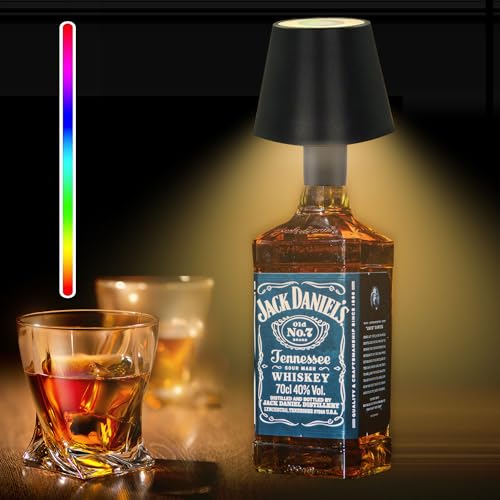 Kreative Flaschenlicht, RGB Flaschenlampe Kabellose, Warmes Licht Flaschenlichterkette Korken, Dimmbar Bar Led Tischlampe, Lampenschirm für Flasche, Tischleuchte Outdoor/Drinnen, Pilz Lampe von Grelae