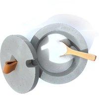 Dose Aus Beton in "Light", Salztopf, Zuckerdose, Zuckertopf. Löffel Mit Deinem Text von Grellroth