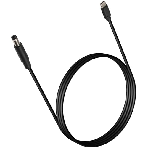 Greluma 1 Stück 1m USB C auf DC 5,5mm x 2,1mm Stromladekabel für Laptop (5521), 20V USB Typ C Stecker Eingang auf DC 5,5 x 2,1mm Stecker Stromladekabel bis zu 100W von Greluma