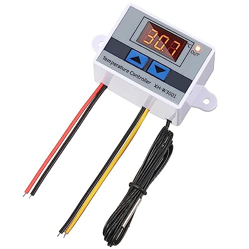 Greluma 1 Stück AC 110V-220V Digitales LED-Temperaturreglermodul,W3001-Thermostatschalter mit wasserdichter Sonde,-50℃ bis 110℃ programmierbarer Heiz-Kühlthermostat von Greluma