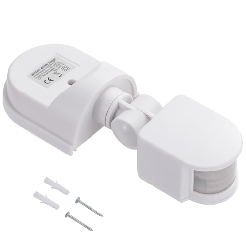 Greluma 1 stück AC 220V-240V PIR körper bewegungsmelder Infrarot lichtschalter,wasserdichter außen IP44 lichtschalter für zuhause mit 180° erfassungsbereich Greluma 1 stück AC 220V-240V PIR körper bewegungsmelder Infrarot lichtschalter,wasserdichter außen IP44 lichtschalter für zuhause mit 180° erfassungsbereich von Greluma