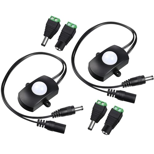 Greluma 2 STK Mini PIR Bewegungsmelder Schalter, DC 5–24 V, 2A, Präsenzmelder-Schalter für LED-Streifen Greluma 2 STK Mini PIR Bewegungsmelder Schalter, DC 5–24 V, 2A, Präsenzmelder-Schalter für LED-Streifen von Greluma