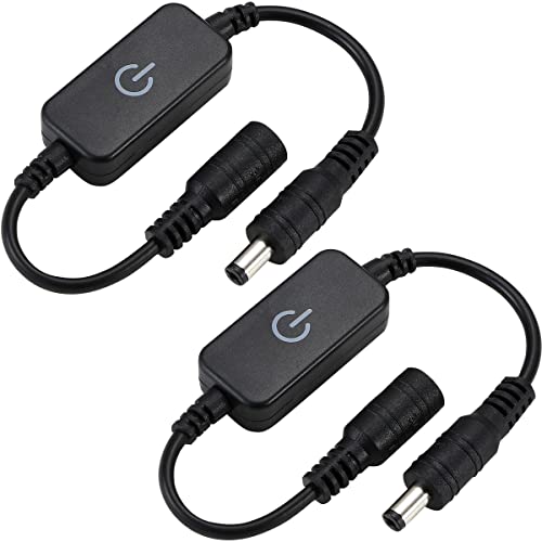 Greluma 2 Stück 12 24V 4A Einfarbiger LED Streifen Helligkeitsregler Ein/Aus Schalter Inline Taktschalter DC Mini LED Dimmer Touch Schalter Greluma 2 Stück 12 24V 4A Einfarbiger LED Streifen Helligkeitsregler Ein/Aus Schalter Inline Taktschalter DC Mini LED Dimmer Touch Schalter von Greluma