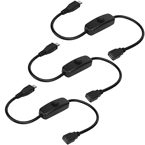 Greluma 3 STK Raspberry Pi Netzschalter, Micro USB Netzschalter, Kabelschalter Push On Off für Pi 3 Model B+, Pi 3 Model B, Pi 2 B, Pi 1 B+, Pi Zero, Smartphone, Tablet Greluma 3 STK Raspberry Pi Netzschalter, Micro USB Netzschalter, Kabelschalter Push On Off für Pi 3 Model B+, Pi 3 Model B, Pi 2 B, Pi 1 B+, Pi Zero, Smartphone, Tablet von Greluma