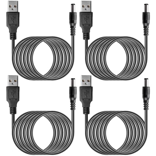 Greluma 6 Stk USB 2.0 A Stecker auf DC 5,5 x 2,1mm DC 5V Stromsteckerkabel, 1m USB auf 5V Stromanschlusskabel, USB auf DC Ladekabel Greluma 6 Stk USB 2.0 A Stecker auf DC 5,5 x 2,1mm DC 5V Stromsteckerkabel, 1m USB auf 5V Stromanschlusskabel, USB auf DC Ladekabel von Greluma