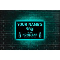 Benutzerdefinierte Bar Led-Schild, Personalisierte Schilder Neon, Leuchtschild, Neon-Bar-Schild Mit Namen, Schild Licht, Open Led von GrenadinStore