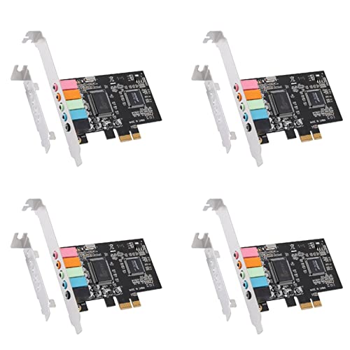 Grendly 4 x PCIe Soundkarte 5.1, PCI Surround Card 3D Stereo Audio mit High Sound Performance PC Soundkarte CMI8738 Chip Grendly 4 x PCIe Soundkarte 5.1, PCI Surround Card 3D Stereo Audio mit High Sound Performance PC Soundkarte CMI8738 Chip von Grendly