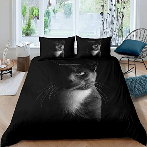 3D Print Katze Bettbezug 155x220 Grau Katze Trösterbezug Kätzchen Tier Bettwäsche Set Für Kinder Jungen Mädchen Junger Mann Schöne Haushalt Haustier Bettbezug Schlafzimmer Dekor Mit 1 Kissenbezug 3D Print Katze Bettbezug 155x220 Grau Katze Trösterbezug Kätzchen Tier Bettwäsche Set Für Kinder Jungen Mädchen Junger Mann Schöne Haushalt Haustier Bettbezug Schlafzimmer Dekor Mit 1 Kissenbezug von Greneric