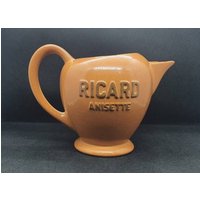 Vintage Keramik-Ricard-Krug-Karaffe, Aperitif, Anisette, Hergestellt in Frankreich, Bar-Dekoration von GrenierJOJOvintage