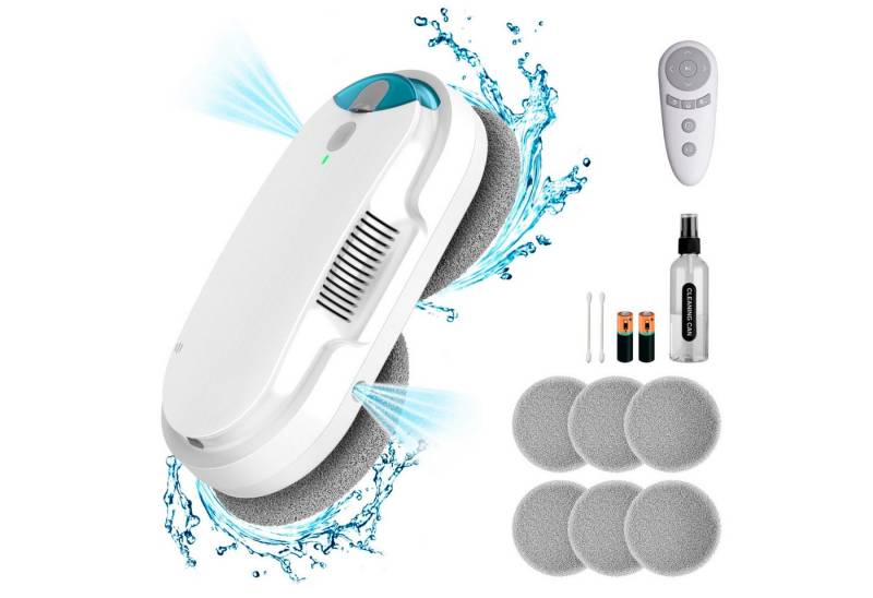 Grenintol Fensterputzroboter Automatischer Fensterputzroboter 3800PA,Fenstersauger mit Water Tank, Fensterputzer Elektrisch mit Intelligentes Kantenerkennungssystem von Grenintol