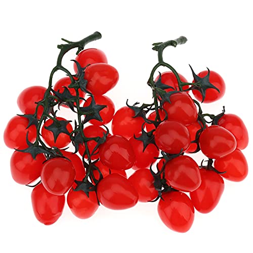 Gresorth 2 Pack Künstliche Rot Kirsche Tomatees Faux Gefälschte Früchte Obst Party Festival Dekoration von Gresorth
