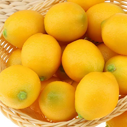 Gresorth 20 Stück hochwertig Mini Fälschung Gelb Zitrone Künstlich Obst Zuhause Party Dekoration von Gresorth