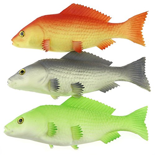 Gresorth 3 Pack Künstlich Rot Grün Schwarz Karpfen Sammlung Fälschung Fisch Zuhause Party Dekoration von Gresorth