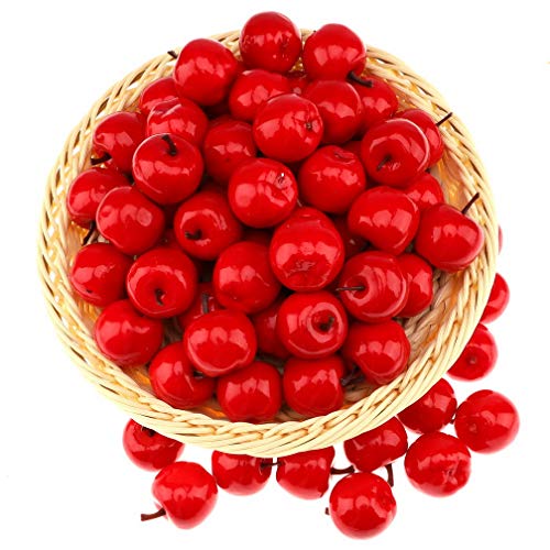 Gresorth 30 Stück Künstliche Lebensechte Mini Rot Apfel Deko Gefälschte Früchte Obst Party Festival Dekoration von Gresorth