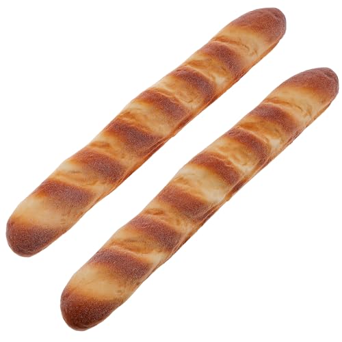 Gresorth 47cm Künstliche Lang Brot Requisite Gefälschte Baguette Simulation Lebensecht Nachspeise für Küche Anzeige Dekoration Fotografie Requisiten - 2 Stück von Gresorth