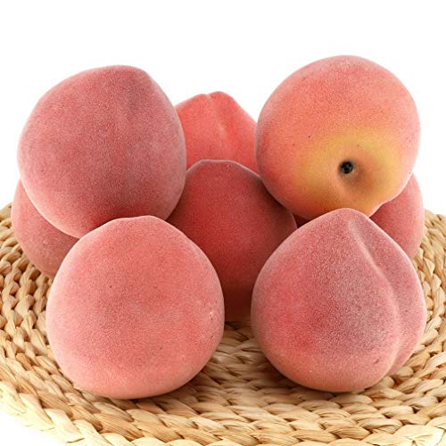 Gresorth 6 Stück Künstliche Lebensechte Rot Pfirsich Deko Gefälschte Früchte Obst Party Festival Dekoration von Gresorth