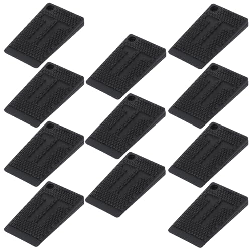 10 Pack Türstopper Gummi Möbel Nivellierpads Rutschfest Türstopper Möbelkeile Gummi Türkeil Keile Kunststoff Unterlegkeile Möbel zum Nivellieren Unebener Tische,Kommodenbeine,Toiletten Und Mehr Möbel von Grevosea