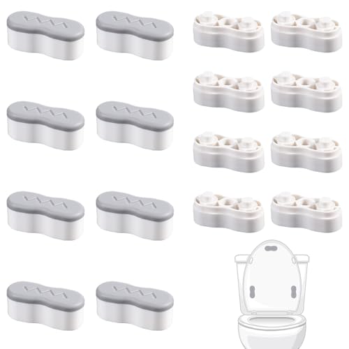 16 Stück WC-Sitz-Puffer Puffer selbstklebende Toilettensitz-Stoßstangen Stumm Antikollision Toilettensitz Stoßstangen Wc Deckel Stopper WC Sitzdeckelpuffer für Toilettensitz Zuhause Büro Hotel von Grevosea