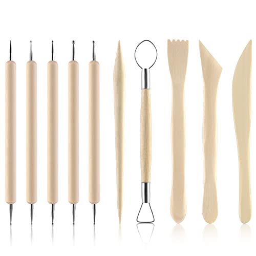 Töpferwerkzeug 10 Stück Modellier-Werkzeug Set Modellier Werkzeug Clay Modelling Tools Polymer Clay Sculpting Tools Wooden Clay Tools für DIY Kunsthandwerk Modellierung Shaping Carving Werkzeug Töpferwerkzeug 10 Stück Modellier-Werkzeug Set Modellier Werkzeug Clay Modelling Tools Polymer Clay Sculpting Tools Wooden Clay Tools für DIY Kunsthandwerk Modellierung Shaping Carving Werkzeug von Grevosea