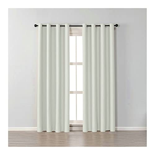 Grewod Vorhänge Modern Weiß Einfarbig, H 214 x B 137 cm, 2er Set, mit Ösen, Baumwolle Vorhang für Schlafzimmer Grewod Vorhänge Modern Weiß Einfarbig, H 214 x B 137 cm, 2er Set, mit Ösen, Baumwolle Vorhang für Schlafzimmer von Grewod