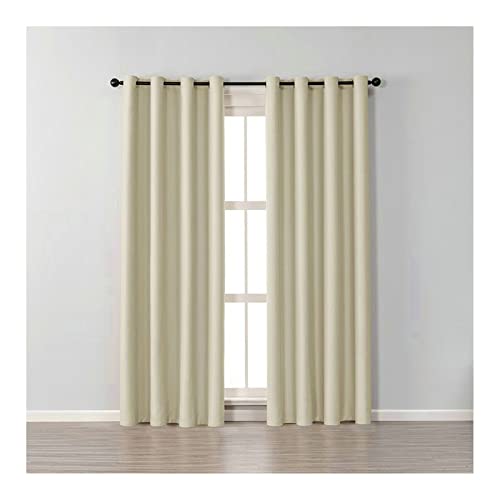 Grewod Vorhänge Wohnzimmer 2er Set Beige Einfarbig, H 214 x B 137 cm, mit Ösen, Baumwolle Vorhang für Schlafzimmer Grewod Vorhänge Wohnzimmer 2er Set Beige Einfarbig, H 214 x B 137 cm, mit Ösen, Baumwolle Vorhang für Schlafzimmer von Grewod