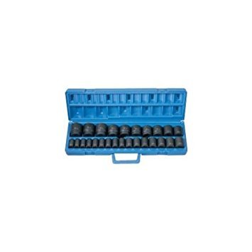 Grey Pneumatic 1326M 1/2 Zoll Dr. 26-tlg. Flache, metrische Steckschlüsseleinsätze von Grey Pneumatic