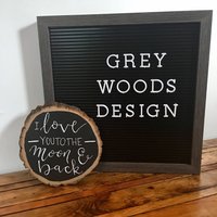 Ich Liebe Dich Zum Mond Und Zurück Scheibe | Holz-Scheibe Rustikale Zeichen von GreySkiesDesignShop
