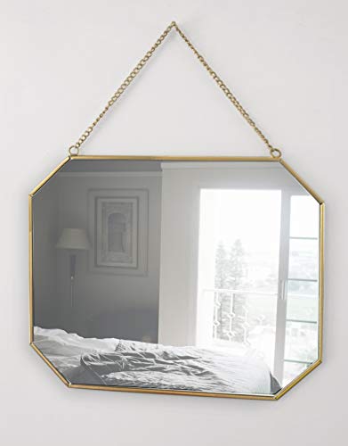 GreyZook Kleiner Wandspiegel, rechteckig, goldfarben von GreyZook