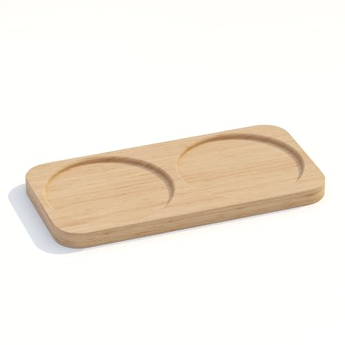 Greymount ® Untersetzer aus Holz - geeignet für Ölflasche 2er Set | Holzplättchen aus Bambus für Ölspender | Für stabilen Halt und sauberen Tisch | Dekorativ für Tisch und Küche von Greymount