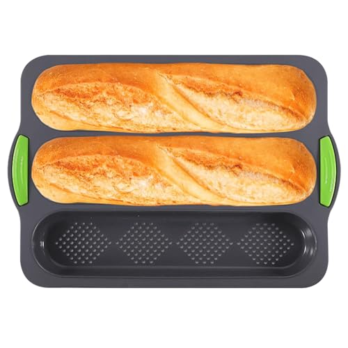 Greyoe 1 Stück Baguette-backblech, Brötchen Backform, Baguette Backform, Baguetteblech Baguette Backblech Baguette Brötchenform Baguette, für das Backen zu Hause Greyoe 1 Stück Baguette-backblech, Brötchen Backform, Baguette Backform, Baguetteblech Baguette Backblech Baguette Brötchenform Baguette, für das Backen zu Hause von Greyoe