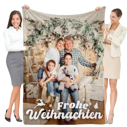 Personalisierte Weihnachts Geschenke für Familie und Freunde, Personalisierte Decke mit Foto, Personalisierte Kuscheldecke, Fotodecke mit Eigenem Foto, Weihnachts Fotogeschenk von Greysky