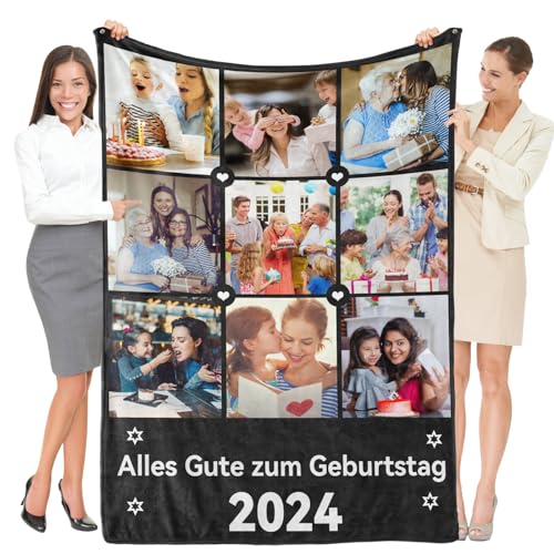 Greysky Personalisierte Decke mit Foto, Personalisierte Kuscheldecke, Personalisierte Fotogeschenke, Personalisierte Geschenke für Frauen, Männer, Kinder von Greysky