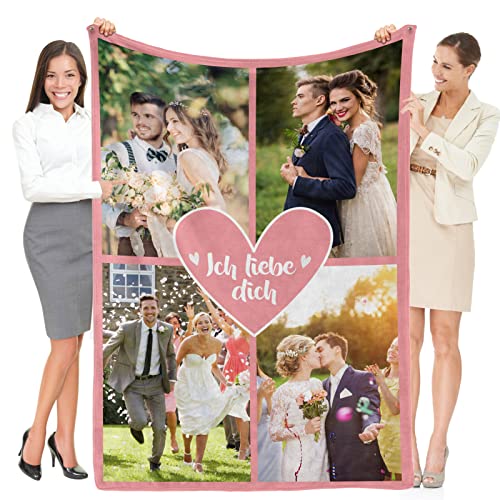 Personalisierte Geschenke für Freundin und Freund, Personalisierte Decke mit Foto, Personalisierte Kuscheldecke, Fotodecke mit eigenem Foto, Personalisierte Geschenke Frauen von Greysky