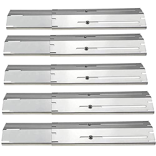 GriHero 30CM bis 53CM Universal Brennerabdeckung Gasgrill, Flammenverteiler de Edelstahl Aromaschienen Grillersatzteile für die meisten Gasgrills- Landmann, Campingaz Gasgrill(5 Pack) von GriHero