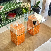 Gefliester Glas Couchtisch, Lucent von GridDesignShop