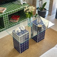 Gefliester Glas Couchtisch, Lucent von GridDesignShop