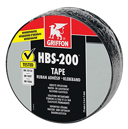 Rouleau adhésif d'étanchéité immédiate HBS-200 Tape GRIFFON 5m x 7,5cm - 6312056 von Griffon