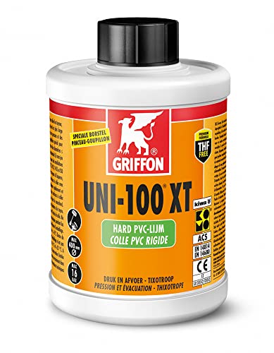 Griffon Uni-100 PVC-Kleber Für großflächige Anwendung 1 L-Topf mit Pinsel von GRIFFON