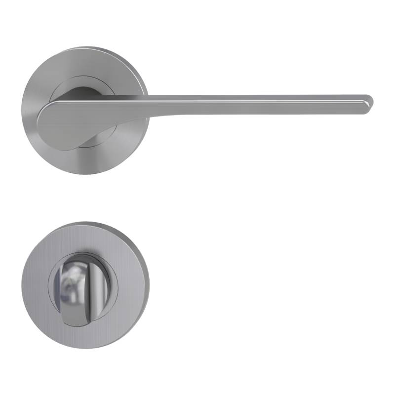 GRIFFWERK Rosettengarnitur LEAF LIGHT SIEGER DESIGN WC-Schloss Samtgrau von Griffwerk