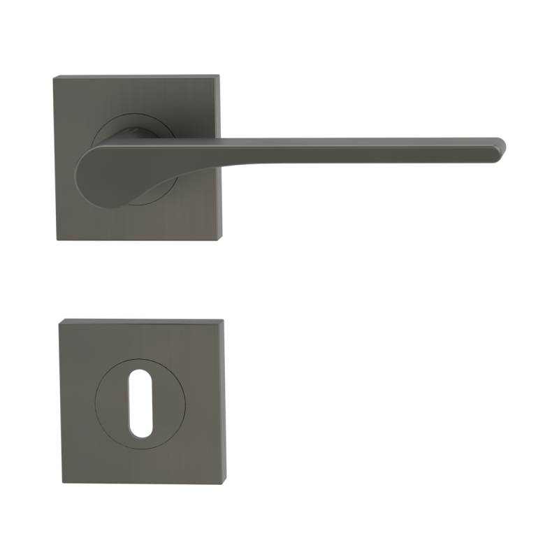 GRIFFWERK Rosettengarnitur LEAF LIGHT SIEGER DESIGN eckig BB-Schloss Kaschmirgrau von Griffwerk