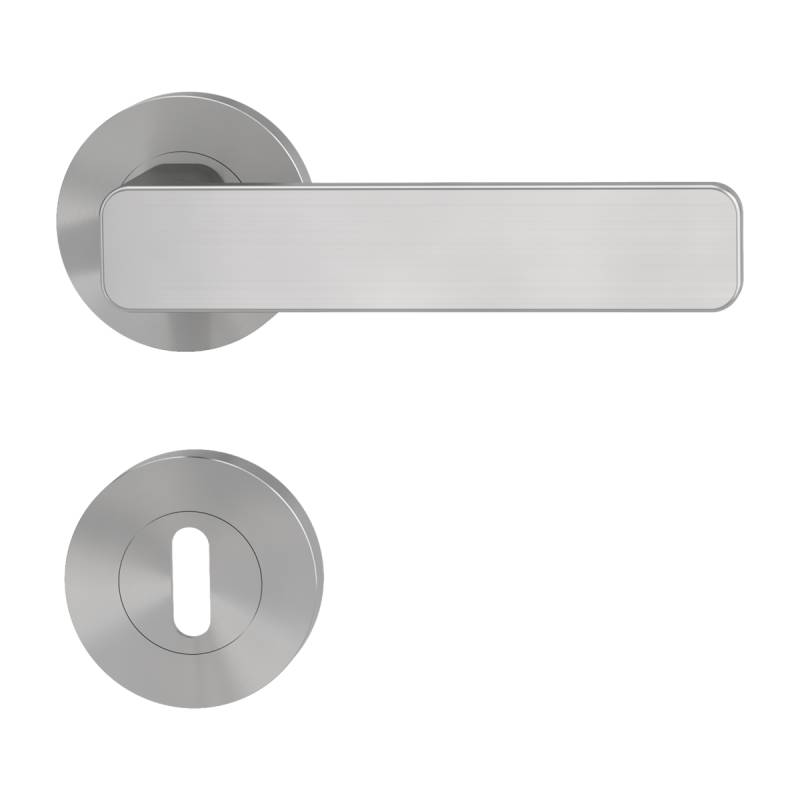 GRIFFWERK Rosettengarnitur MINIMAL MODERN SIEGER DESIGN BB-Schloss Samtgrau von Griffwerk