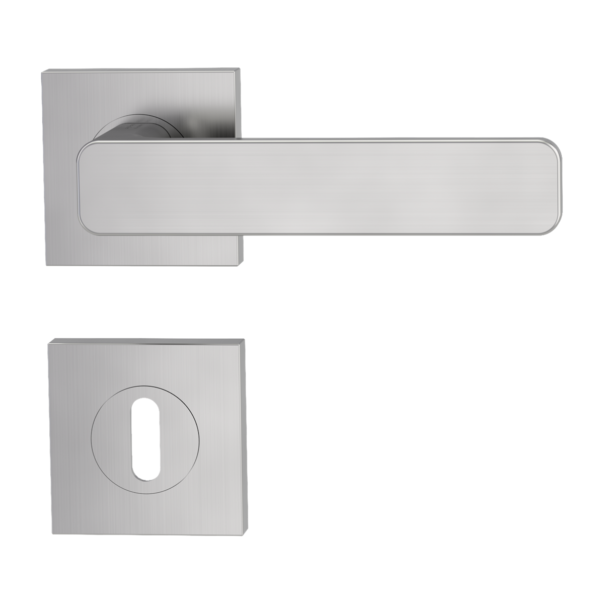 GRIFFWERK Rosettengarnitur MINIMAL MODERN SIEGER DESIGN eckig BB-Schloss Samtgrau GRIFFWERK Rosettengarnitur MINIMAL MODERN SIEGER DESIGN eckig BB-Schloss Samtgrau von Griffwerk