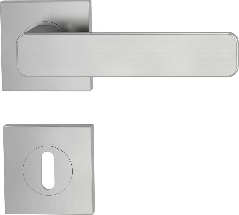 GRIFFWERK Rosettengarnitur MINIMAL MODERN SIEGER DESIGN eckig WC-Schloss Kaschmirgrau von Griffwerk