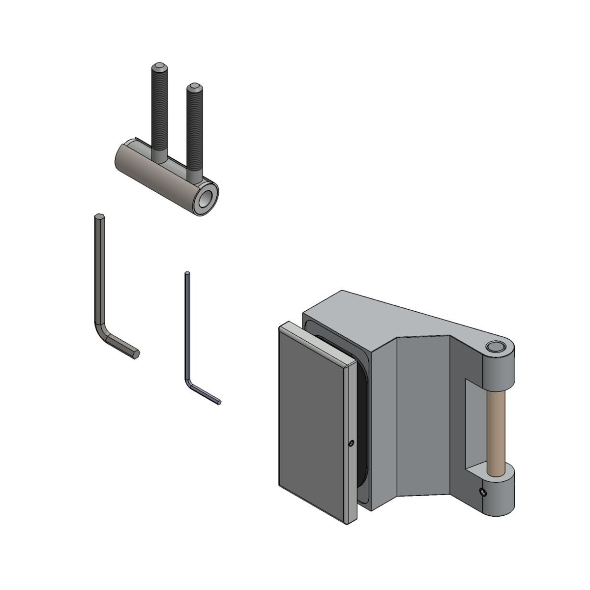 Griffwerk Band -stückweise verpackt -Aluminium EV1 für Falztiefe 40mm, inkl. Rahmenteil Holz Griffwerk Band -stückweise verpackt -Aluminium EV1 für Falztiefe 40mm, inkl. Rahmenteil Holz von Griffwerk
