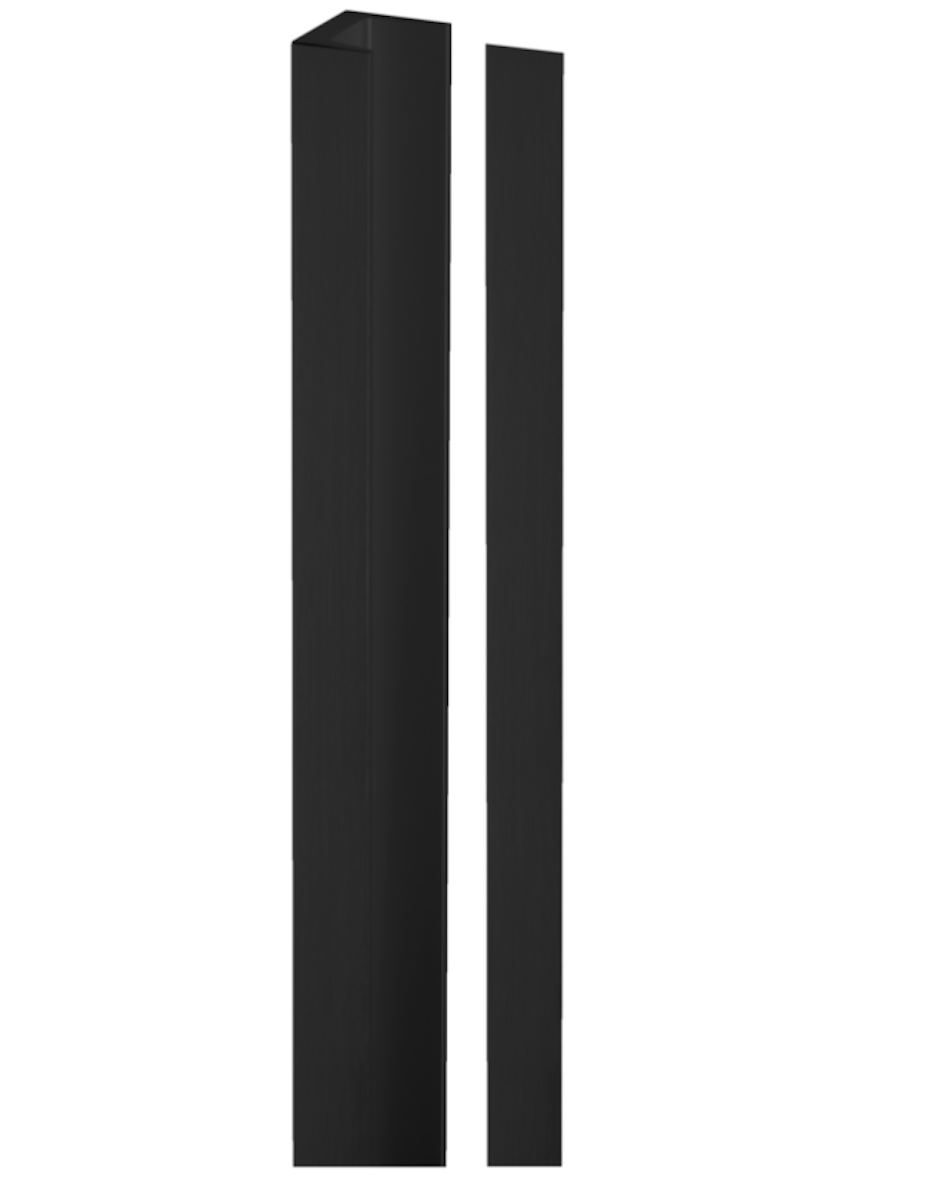 Griffwerk PLANEO GS_49013 -Graphitschwarz Griffstange mit Griffleiste einseitig -Sensat. -für Glas -Länge: 550mm von Griffwerk