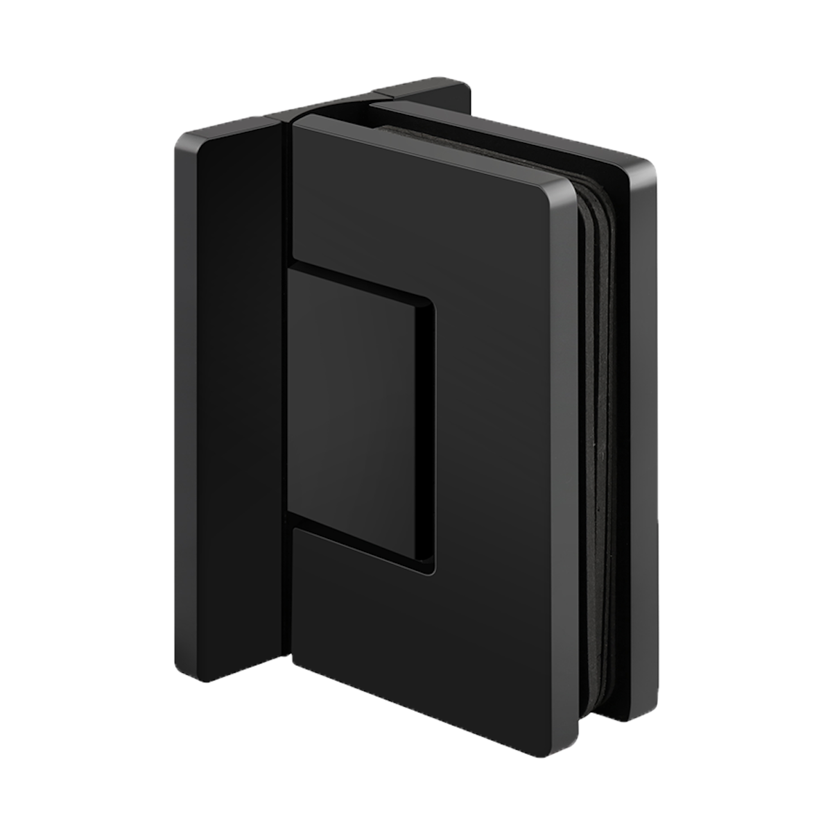 Griffwerk Pendeltürband 1.0 -Glas-Wand -Graphitschwarz T-Anschraubplatte 50Kg Traglast (pro Paar) -stückweise verpackt von Griffwerk